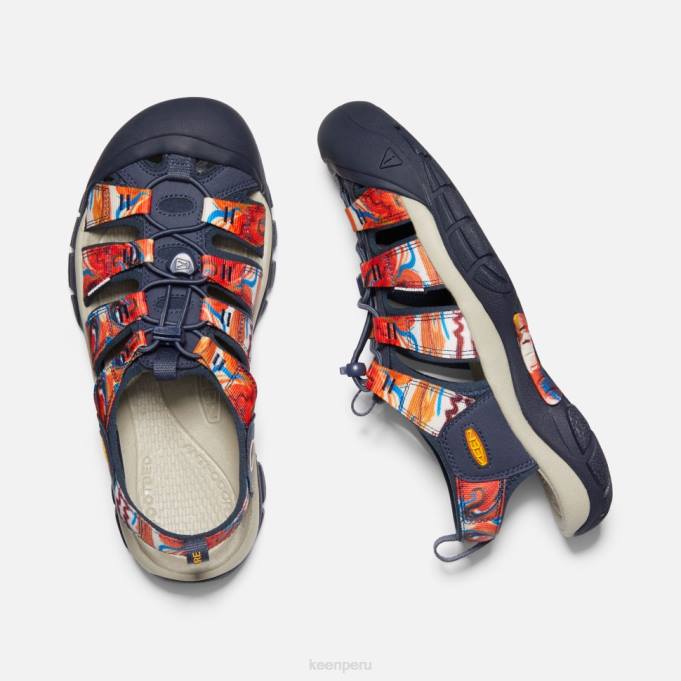 maravilloso naranja-azul marino newport x al aire libre afro Keen2P80405