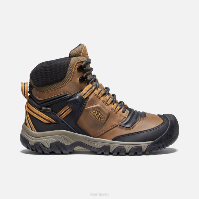 bisonte-marrón dorado Bota impermeable Ridge Flex ancha Keen2P80478