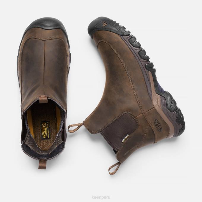 mantillo de tierra oscura bota impermeable anclaje iii Keen2P80506