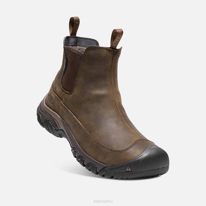 mantillo de tierra oscura bota impermeable anclaje iii Keen2P80506