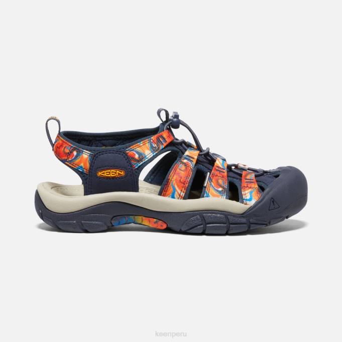 maravilloso naranja-azul marino newport x al aire libre afro Keen2P80407