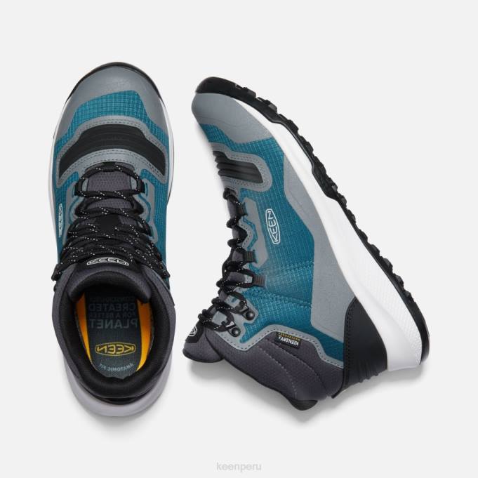 azul coral-estrella blanco botas de senderismo impermeables tempo flex Keen2P80187