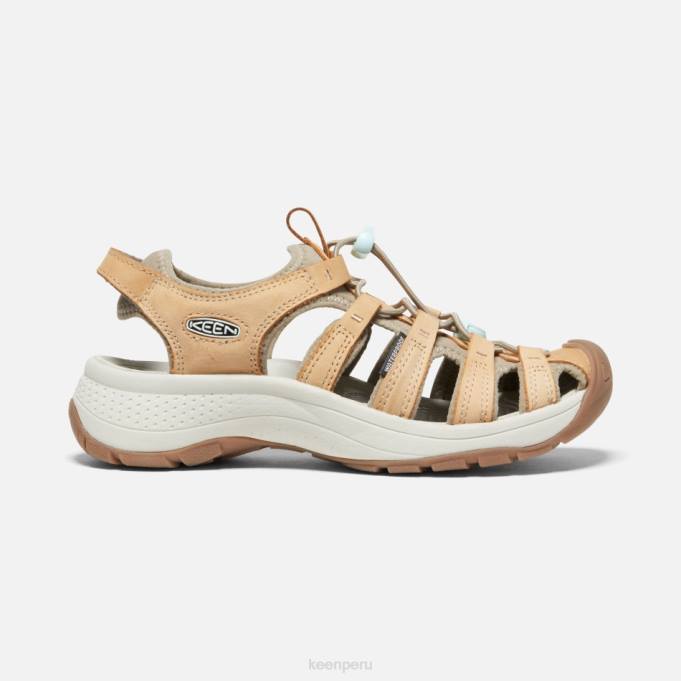 vidrio azul sandalia astoria west de piel Keen2P8069