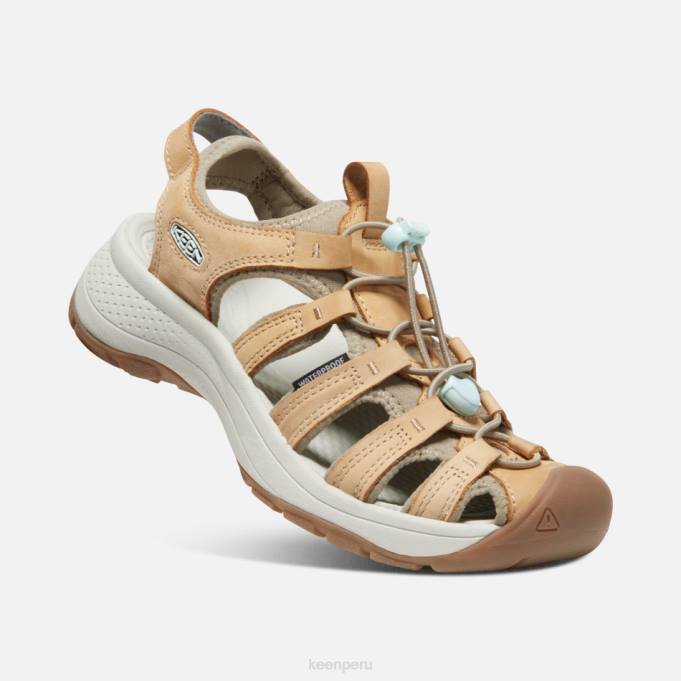 vidrio azul sandalia astoria west de piel Keen2P8069