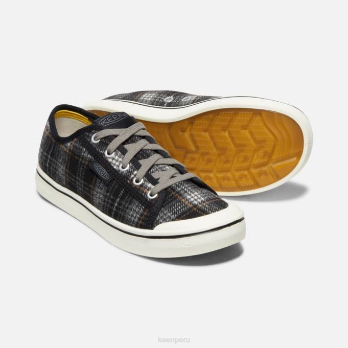 cuadros negros-gris acero zapatilla elsa v Keen2P80335