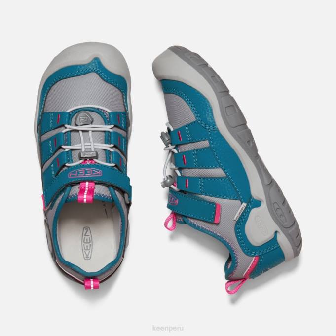 azul legión-gris acero zapatillas huecas con nudo grande Keen2P80576