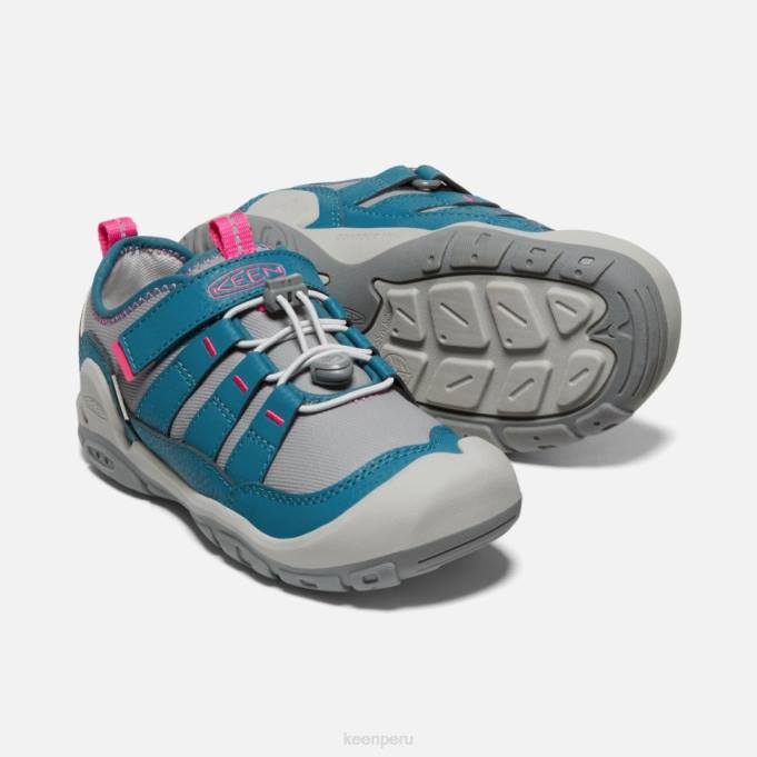 azul legión-gris acero zapatillas huecas con nudo grande Keen2P80576