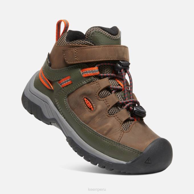 noche oscura tierra-bosque bota impermeable little 'targhee Keen2P80605