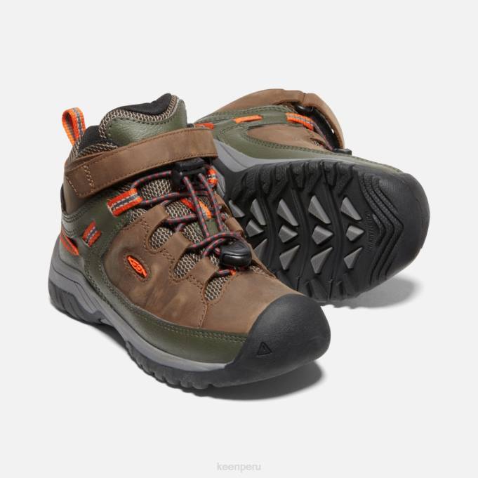 noche oscura tierra-bosque bota impermeable little 'targhee Keen2P80605