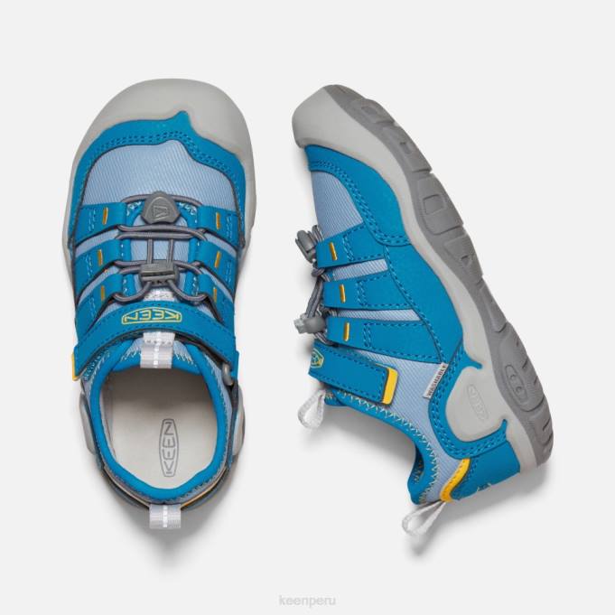sombra azul-mykonos azul zapatillas pequeñas con nudo hueco Keen2P80562
