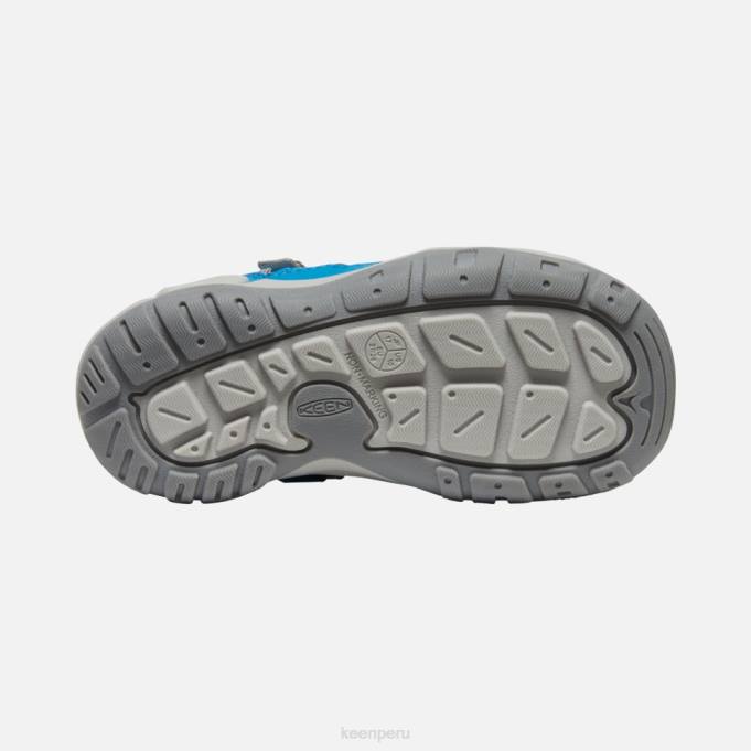 sombra azul-mykonos azul zapatillas pequeñas con nudo hueco Keen2P80562