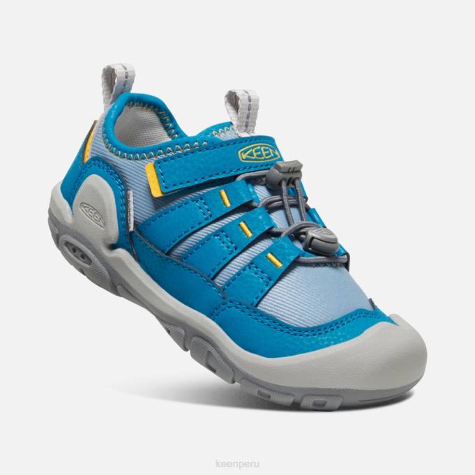 sombra azul-mykonos azul zapatillas pequeñas con nudo hueco Keen2P80562