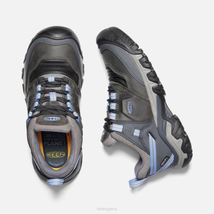 hortensia gris acero zapatos de senderismo impermeables ridge flex Keen2P80200